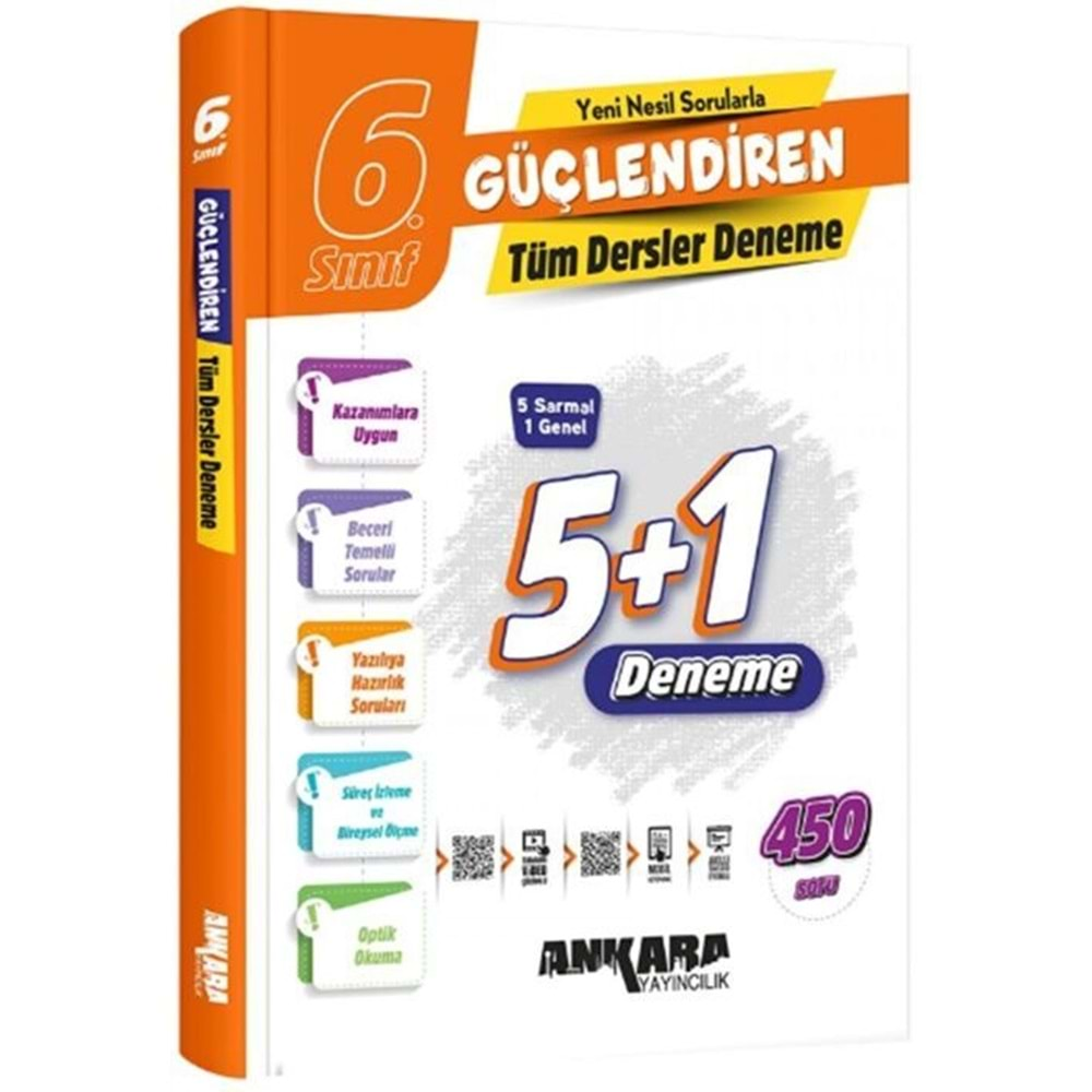 Ankara Yayıncılık 6. Sınıf Tüm Dersler Güçlendiren Denemeleri