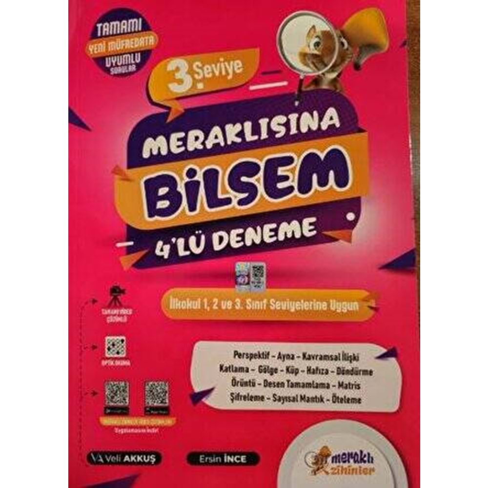 Günay Yayınları Meraklısına Bilsem 4 lü Deneme 3. Seviye