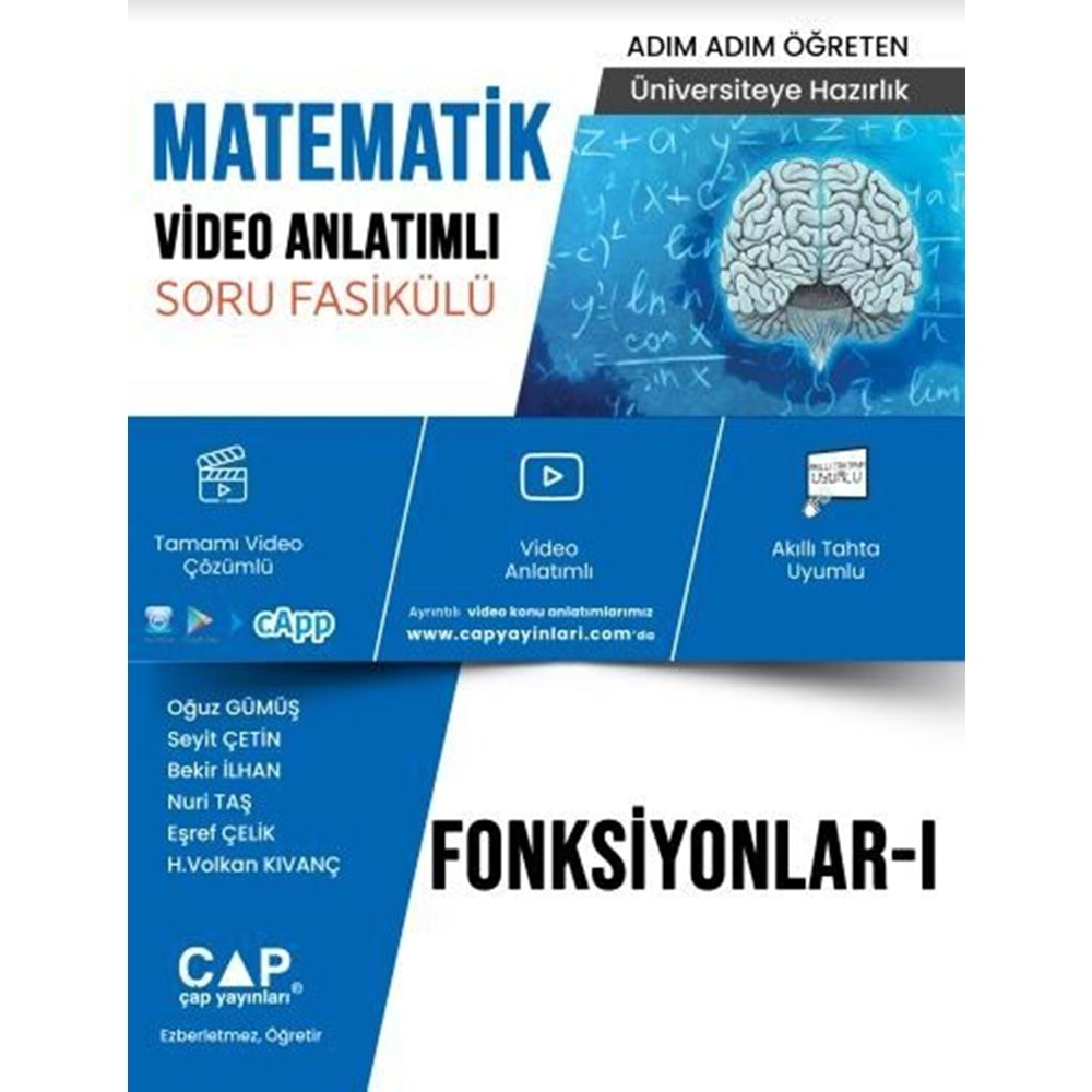 Çap Matematik Fonksiyonlar I Video Çözümlü Fasikül