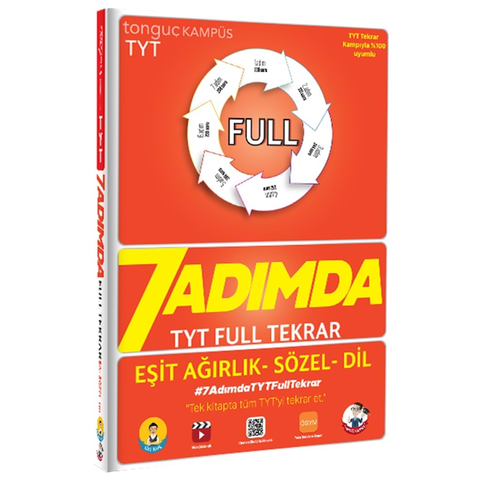 7 Adımda TYT Full Tekrar Soru Bankası-Eşit Ağırlık-Sözel-Dil