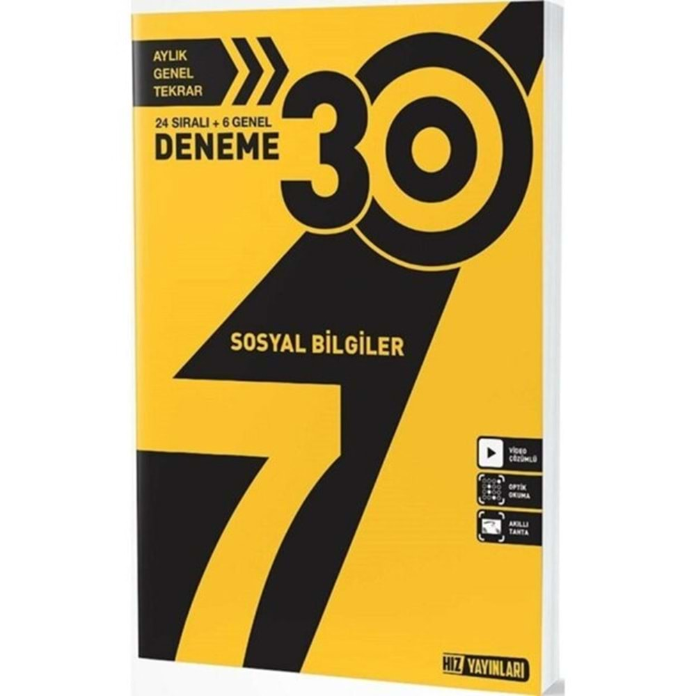 HIZ YAYINLARI 7. SINIF DENEMELERİ SOSYAL BİLİMLER