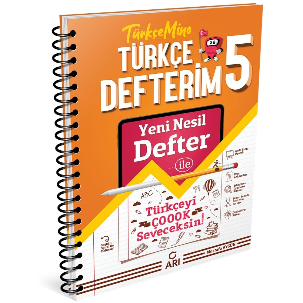 Arı Türkçemino 5. Sınıf Türkçe Defteri