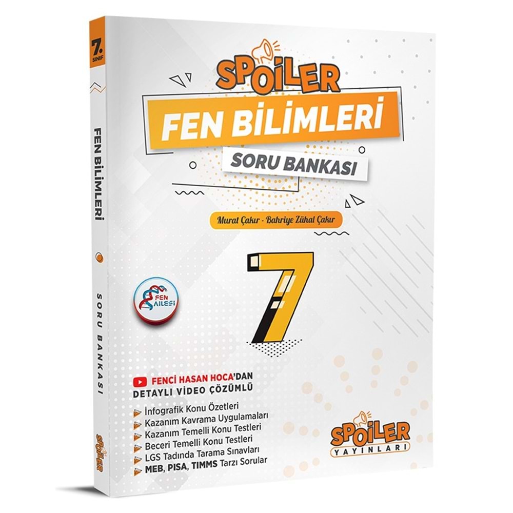 Spoiler 7. sınıf Fen Bilimleri Soru Bankası