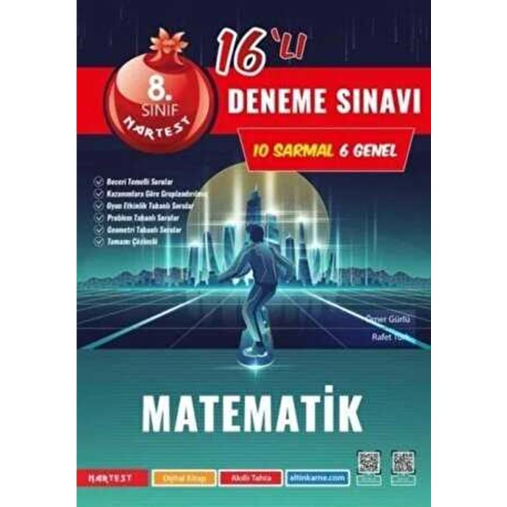 Nartest Yayınevi 8. Sınıf Matematik 16` lı Deneme Sınavı