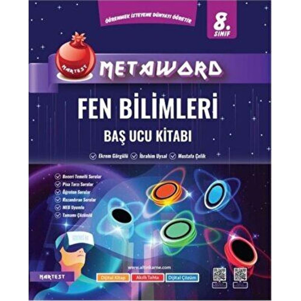 Nartest 8. Sınıf Metaword Fen Bilimleri Baş Ucu Kitabı