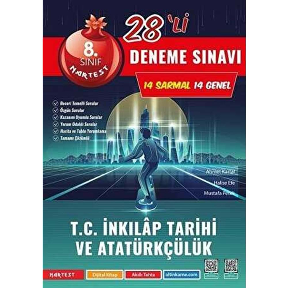 Nartest Yayınevi 8. Sınıf T.C İnkılap Tarihi ve Atatürk 28` lı Deneme Sınavı