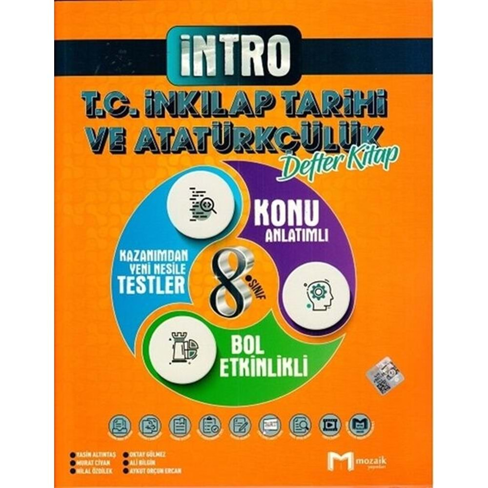 Mozaik İntro 8. Sınıf İnkılap Tarihi Defter Kitap