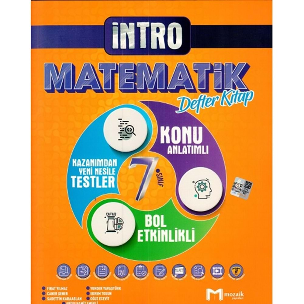 Mozaik İntro 7. Sınıf Matematik Defter Kitap