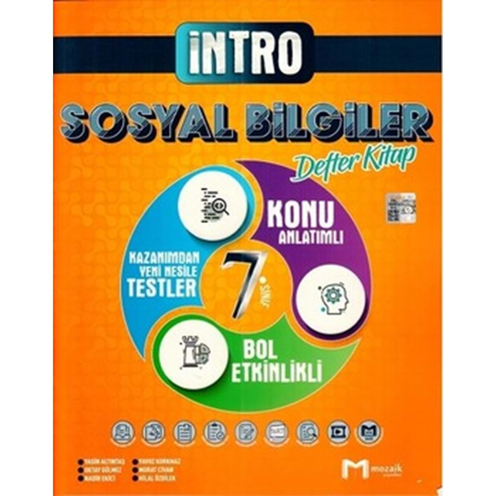 Mozaik İntro 7. Sınıf Sosyal Bilgiler Defter Kitap