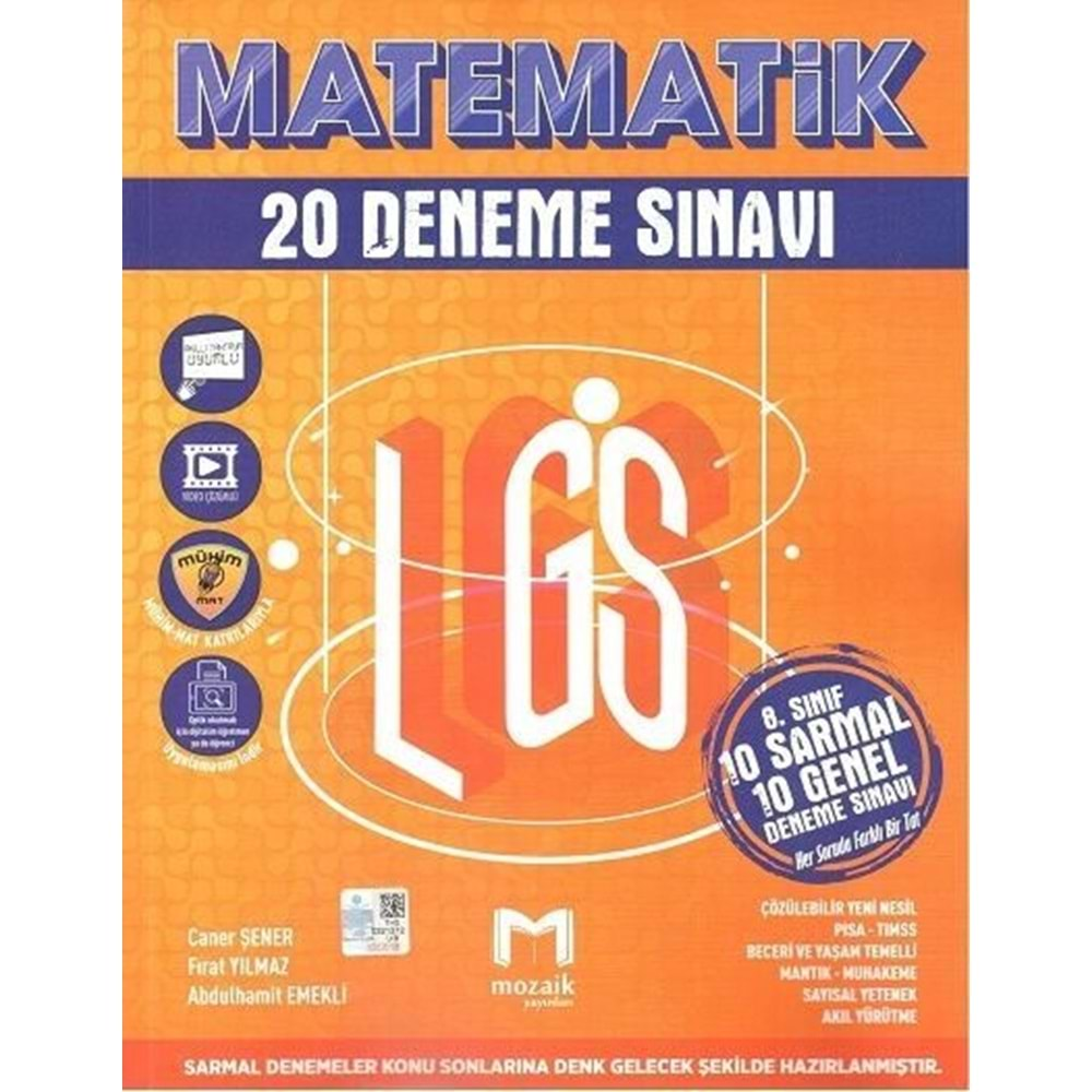 Mozaik LGS 8. Sınıf Matematik Deneme 10 Sarmal 10 Genel