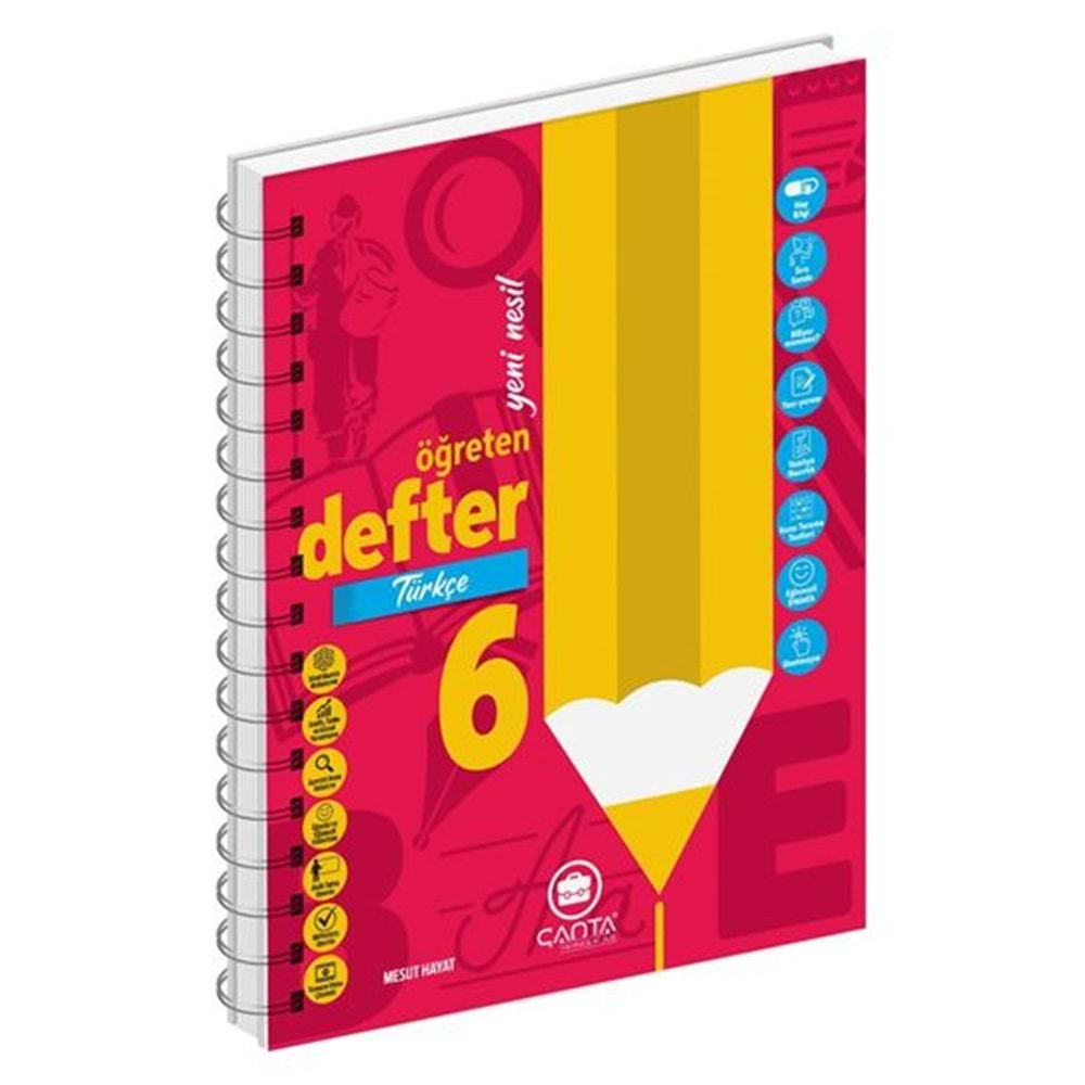 Çanta 6. Sınıf Türkçe Öğreten Defter