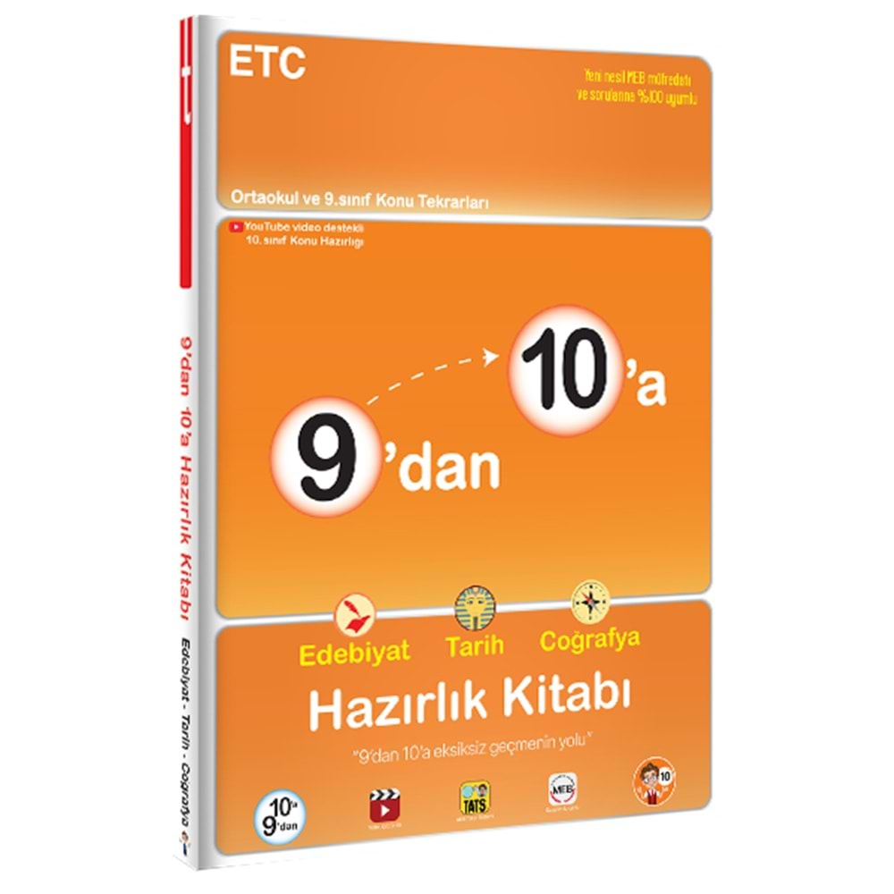 Tonguç 9 dan 10 a Edebiyat Tarih Coğrafya Hazırlık Kitabı