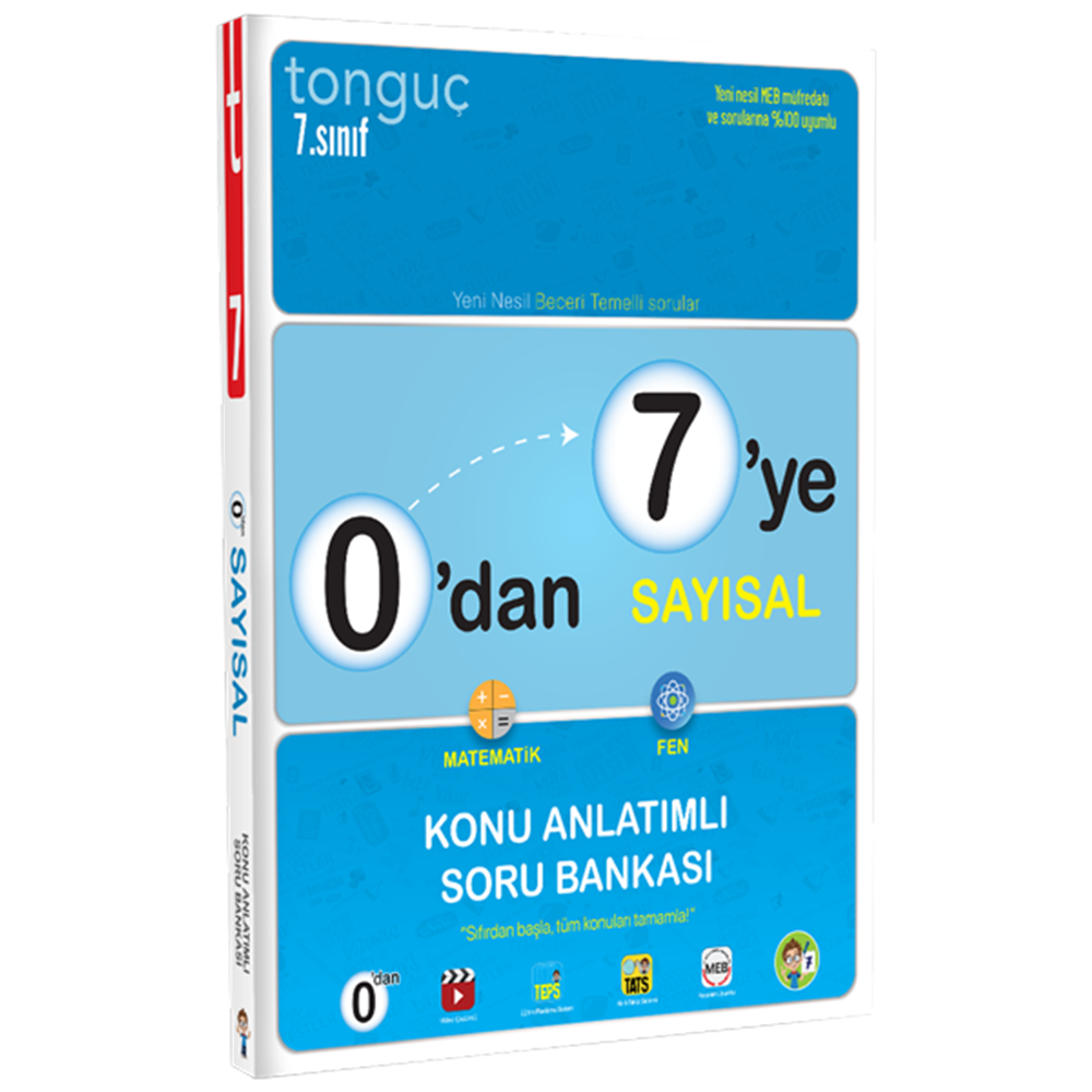 Tonguç 0 dan 7 ya Sayısal Konu anlatımlı Soru Bankası