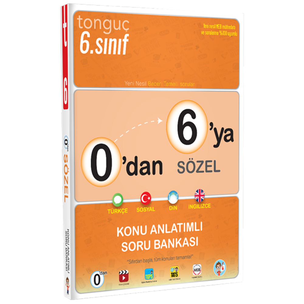 Tonguç 0 dan 6 ya Sözel Konu anlatımlı Soru Bankası