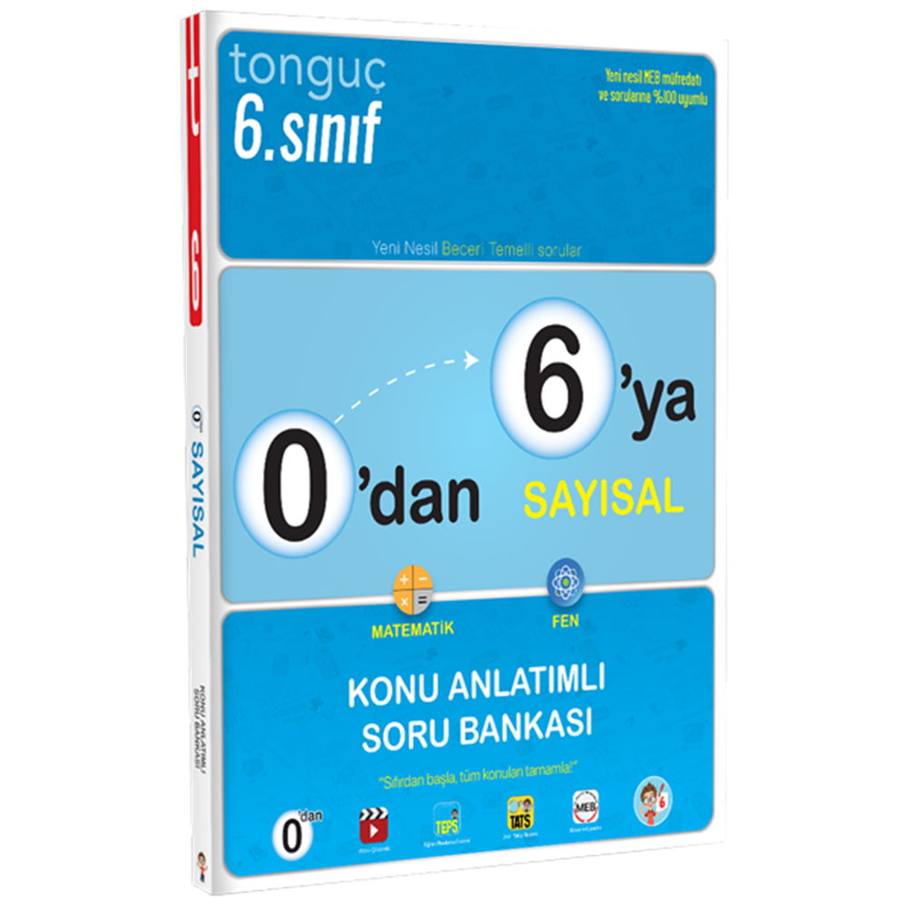 Tonguç 0 dan 6 ya Sayısal Konu anlatımlı Soru Bankası