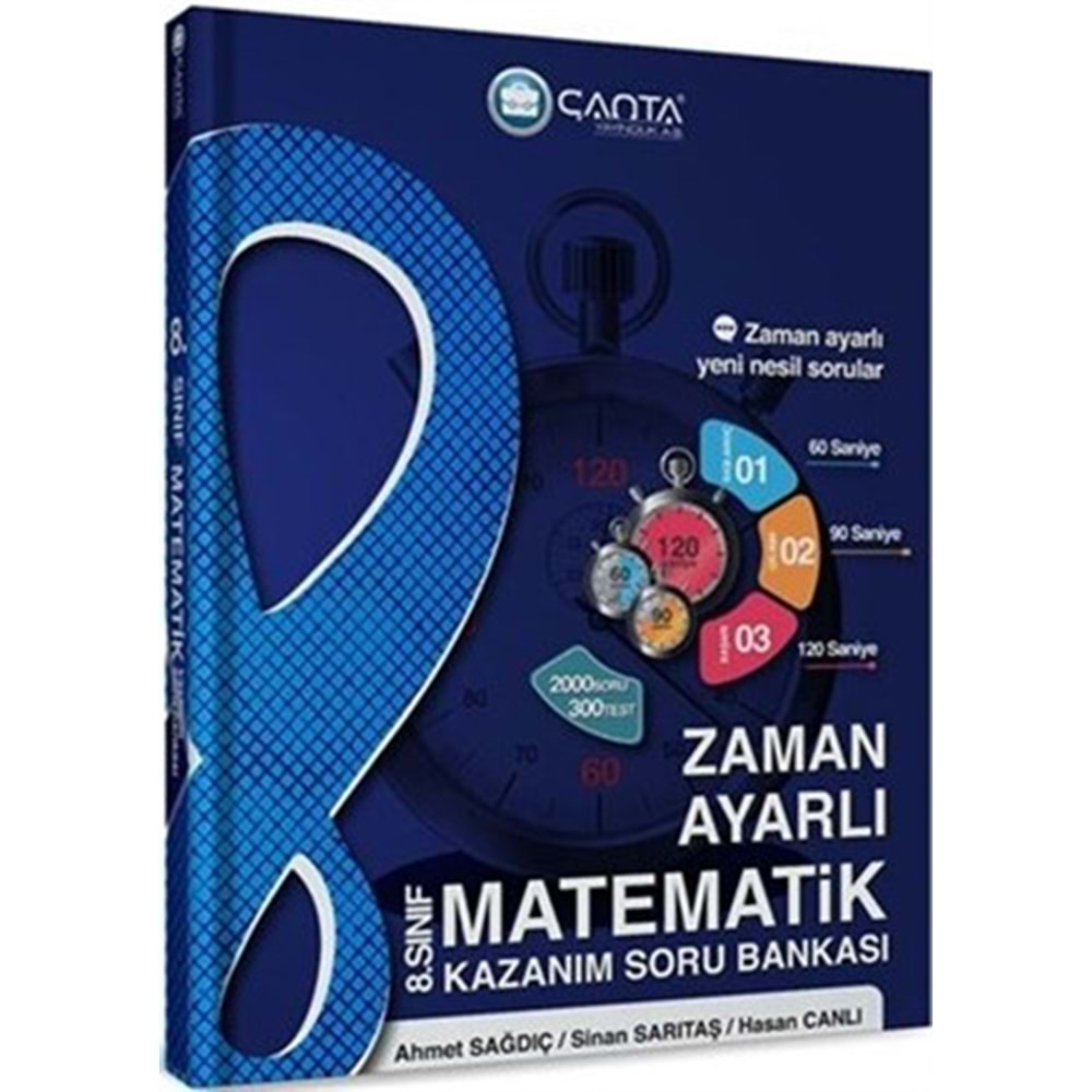 Çanta Zaman Ayarlı 8. Sınıf Matematik Kazanım Soru Bankası 2023