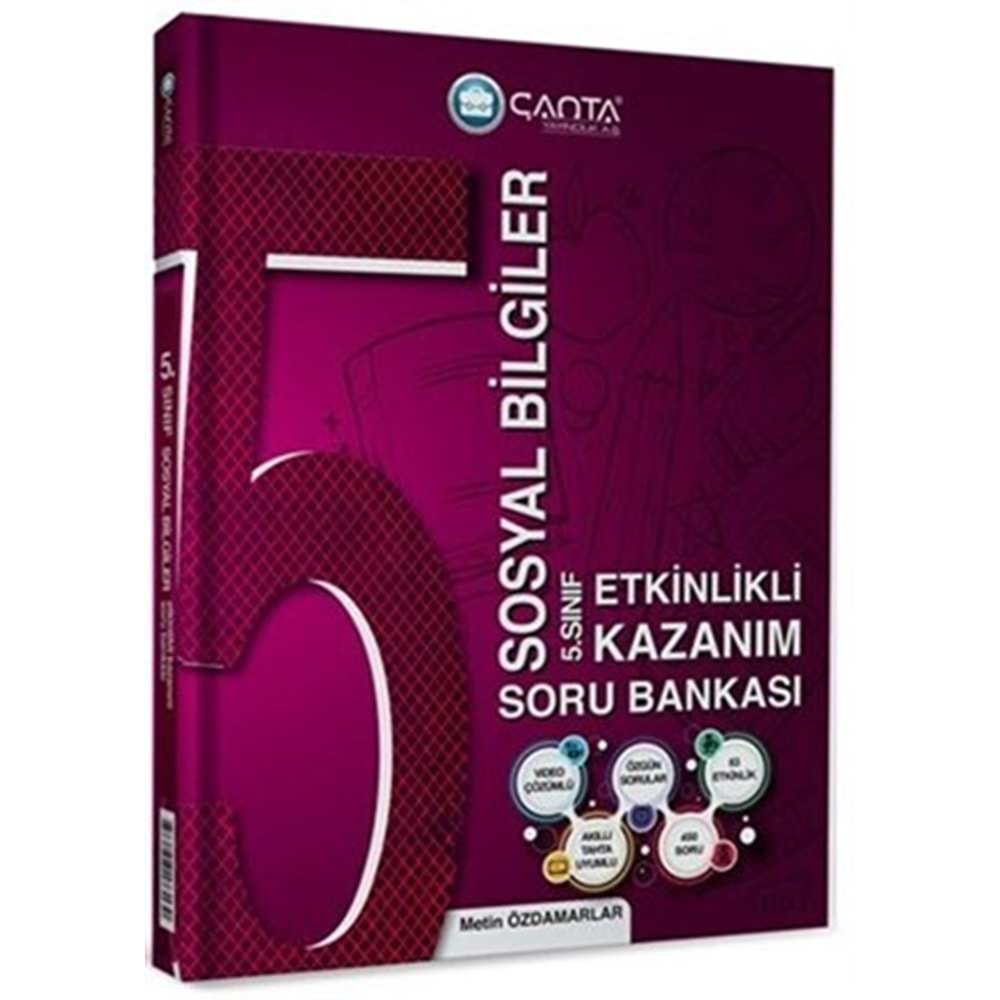 Çanta Zaman Ayarlı 5. Sınıf Sosyal Bilgiler Kazanım Soru Bankası 2023