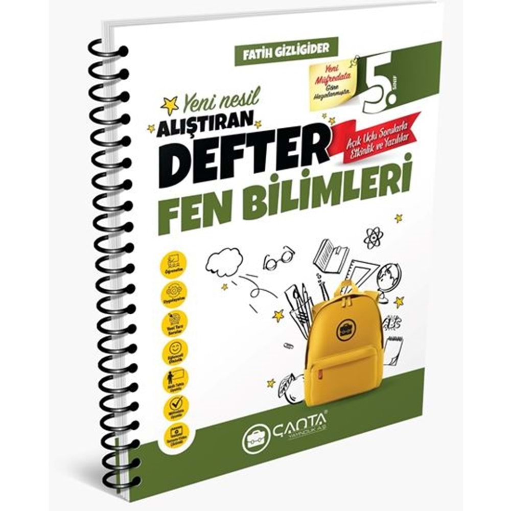 Çanta Yayınları 5. Sınıf Fen Bilimleri Okula Yardımcı Alıştıran Defter