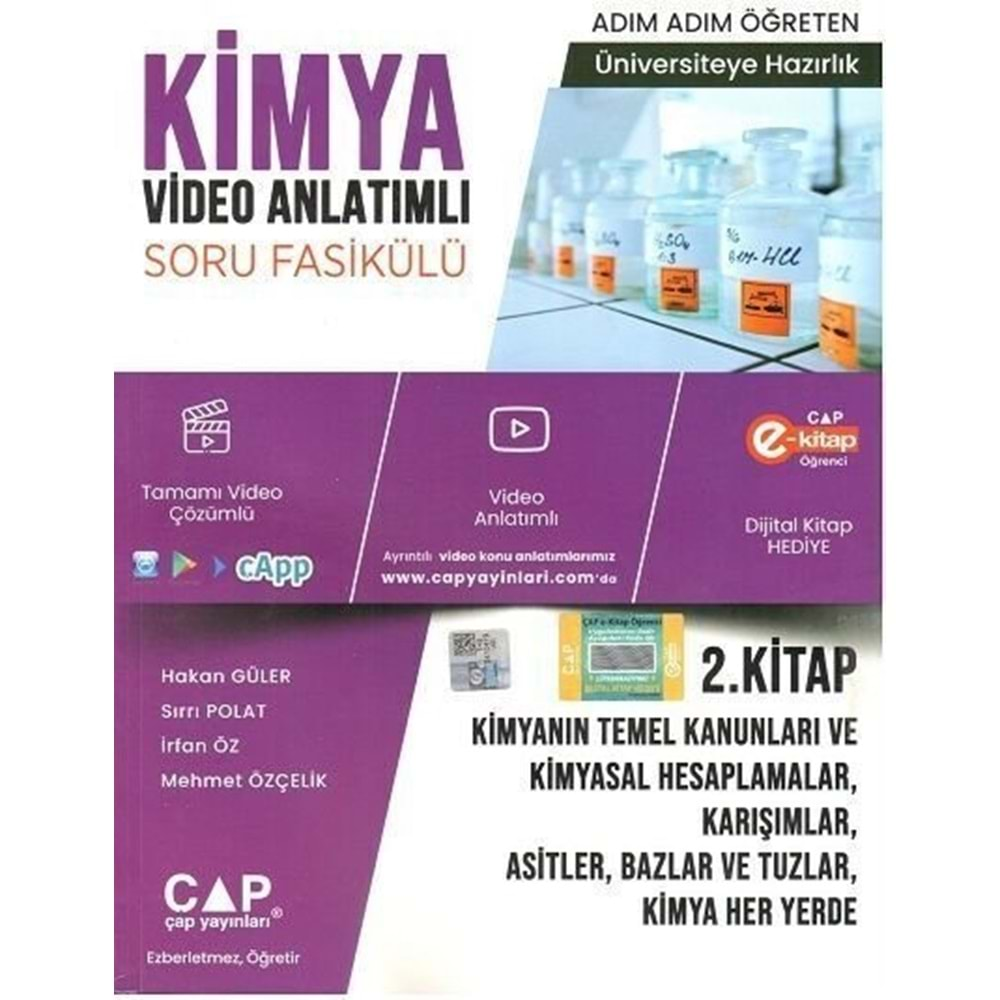 Çap Yayınları Kimya 2. Kitap Konu Anlatımlı Soru Bankası