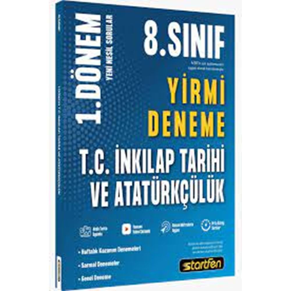 Startfen 8. Sınıf 1. Dönem 20 li T.C İnkılap Tarihi ve Atatürkçülük Denemesi