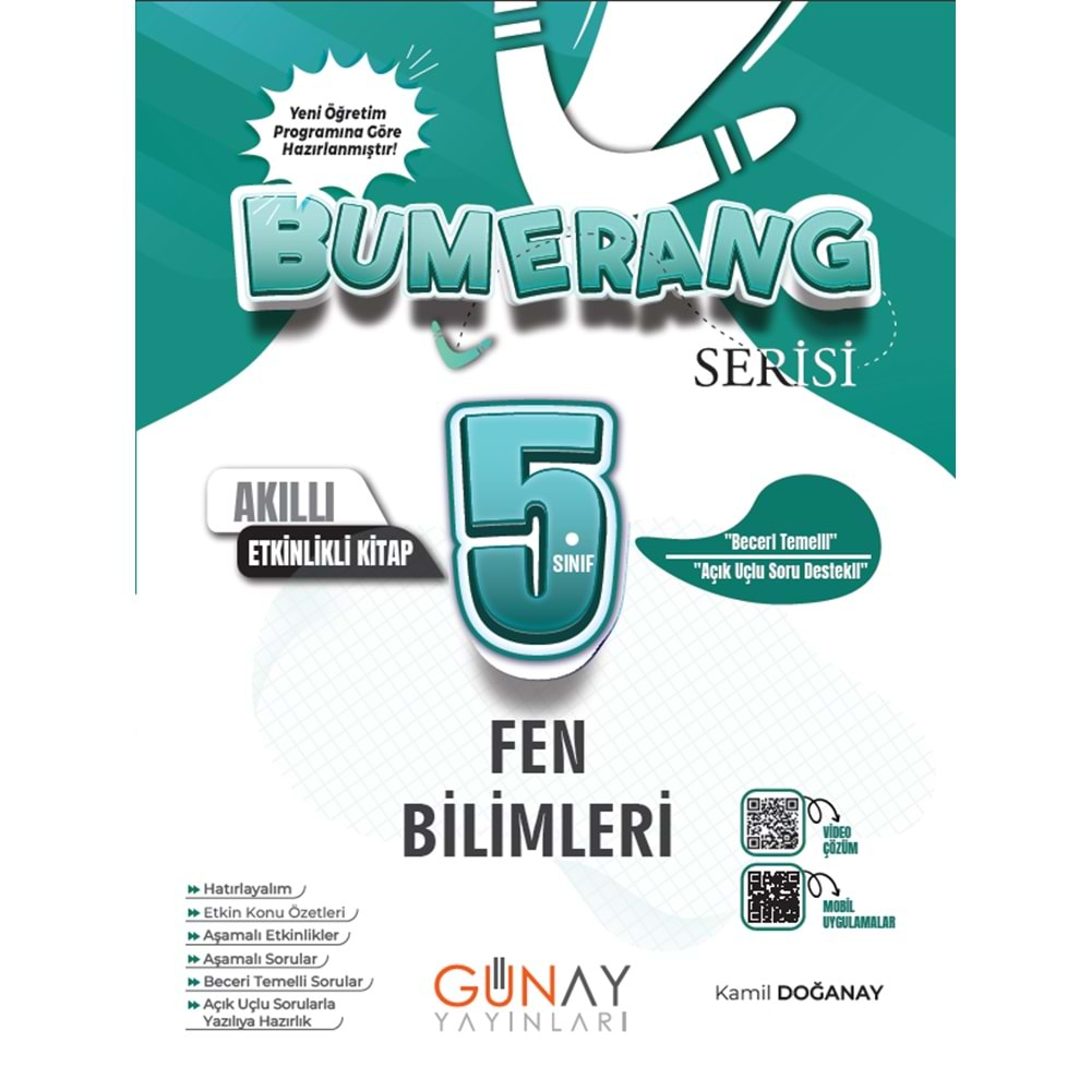 Bumerang 5. Sınıf Akıllı Etkinlikli Kitap Fen Bilimleri