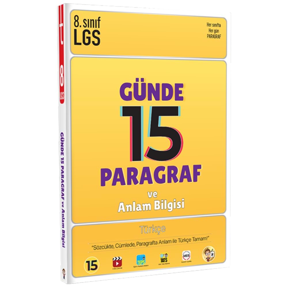 Tonguç 8. Sınıf LGS 15 Günde Paragraf ve Anlam Bilgisi