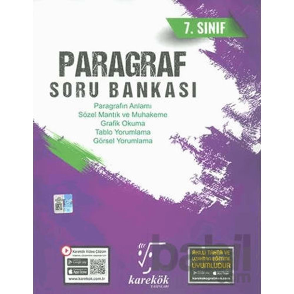 Karekök 7. Sınıf Paragraf Soru bankası