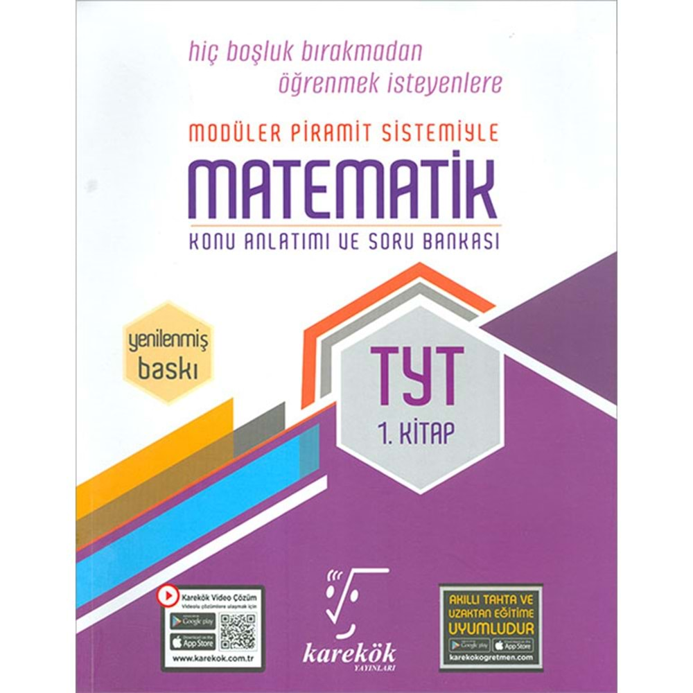 Karekök Yayıncılık Karekök Yayınları TYT Matematik MPS Konu Anlatımı Soru Bankası 1. Kitap