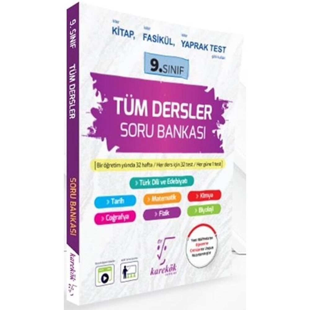 Karekök Yayınları 9. Sınıf Tüm Dersler Soru Bankas