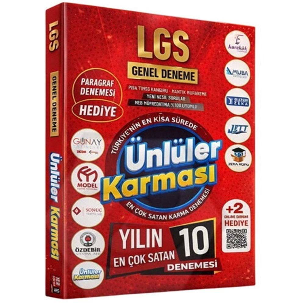 Ünlüler Karması 8. Sınıf LGS Ünlüler Karması 10 lu Deneme