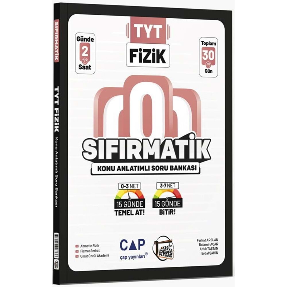 Çap Yayınları TYT Fizik Sıfırmatik Konu Anlatımlı Soru Bankası