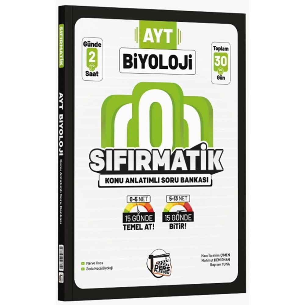 Ders Platosu AYT Biyoloji Sıfırmatik Konu Anlatımlı Soru Bankası