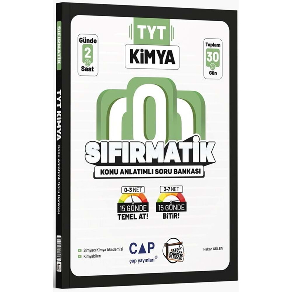 Çap yayınları TYT Kimya Sıfırmatik Konu Anlatımlı Soru Bankası