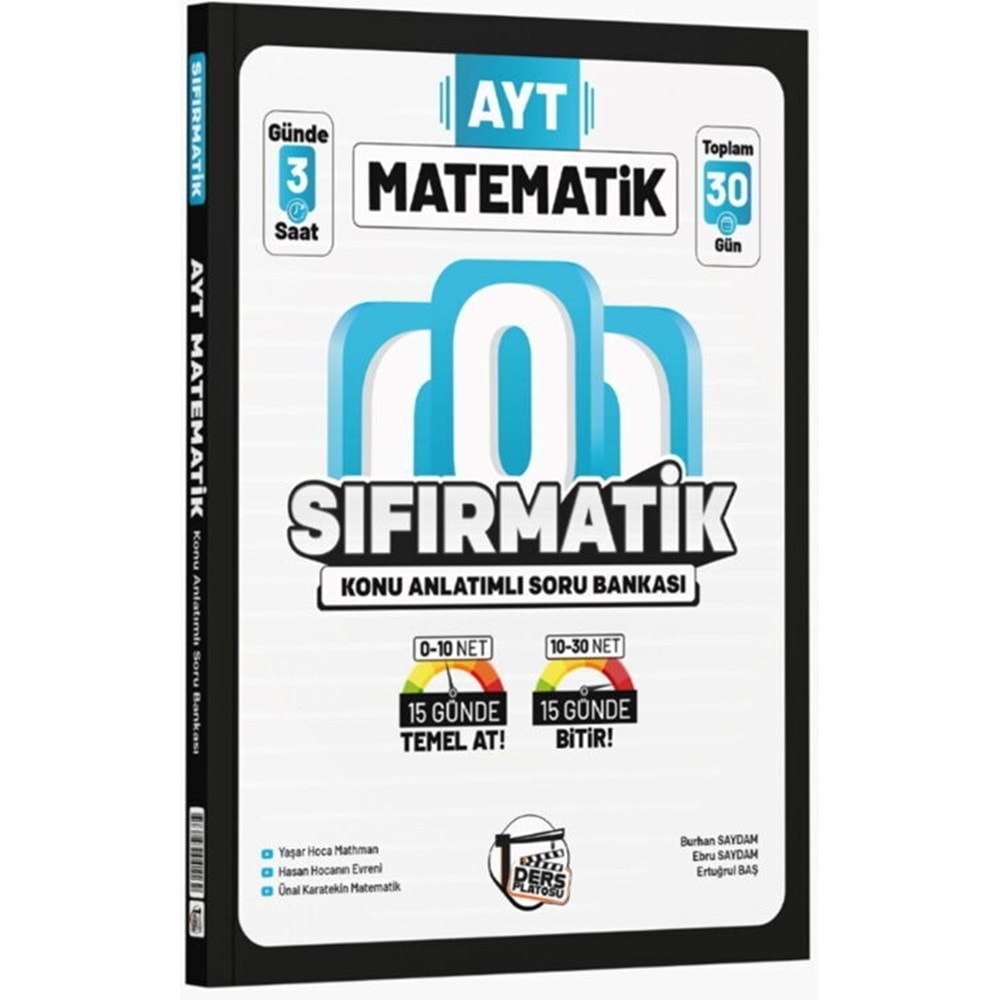 Ders Platosu AYT Matematik Sıfırmatik Konu Anlatımlı Soru Bankası