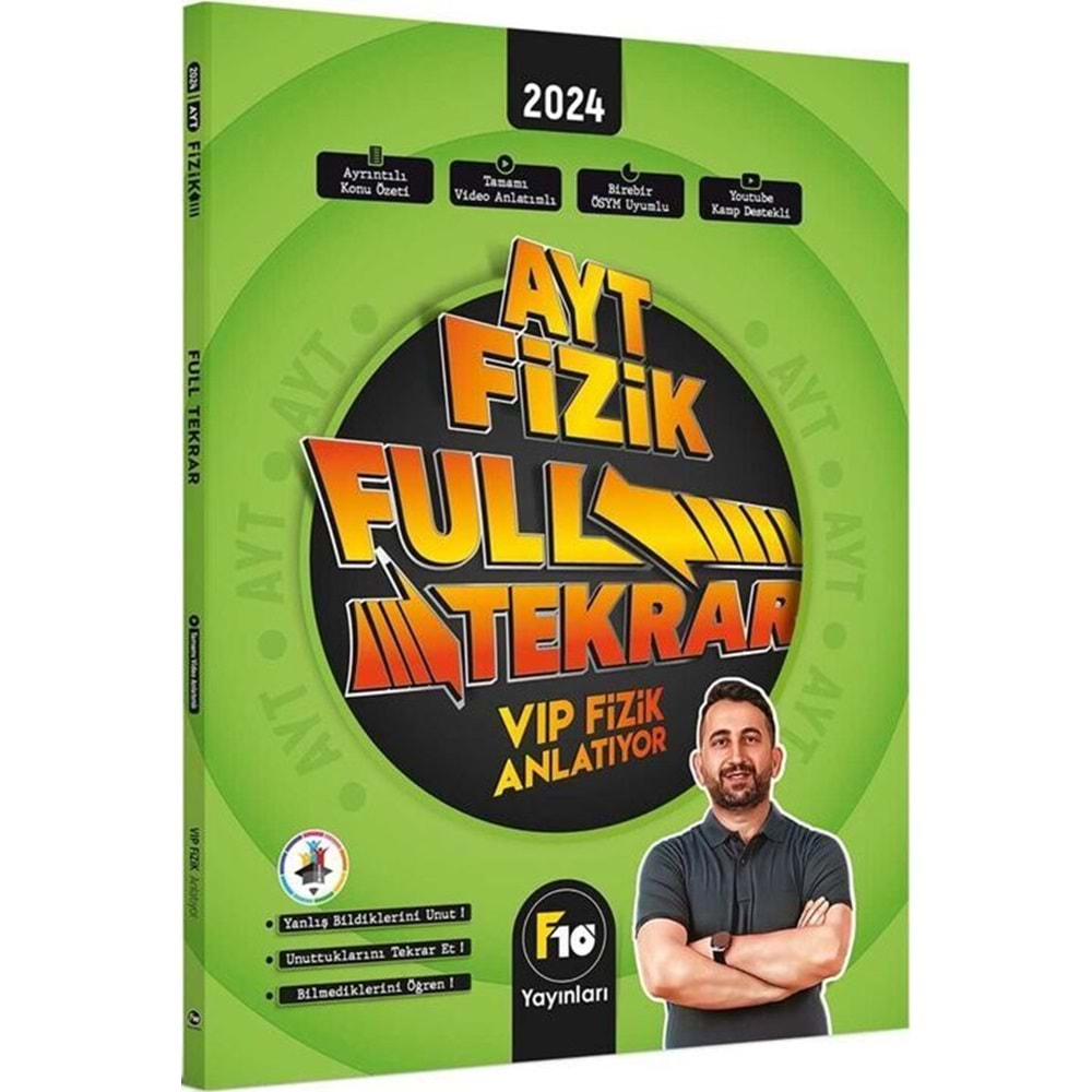 Mert Hoca AYT Fizik Full Tekrar Video Ders Kitabı F10 Yayınları