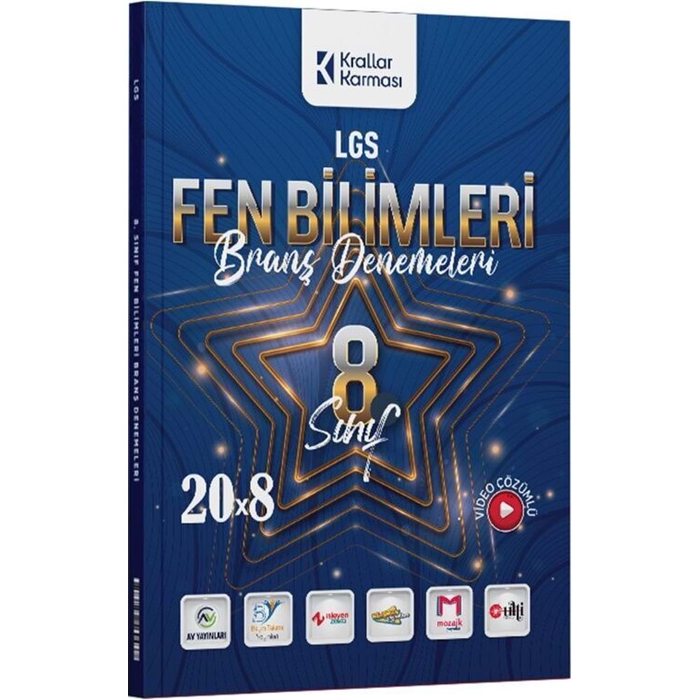 Krallar Karması 8. Sınıf LGS Fen Bilimleri 20 x 8 Branş Denemeleri