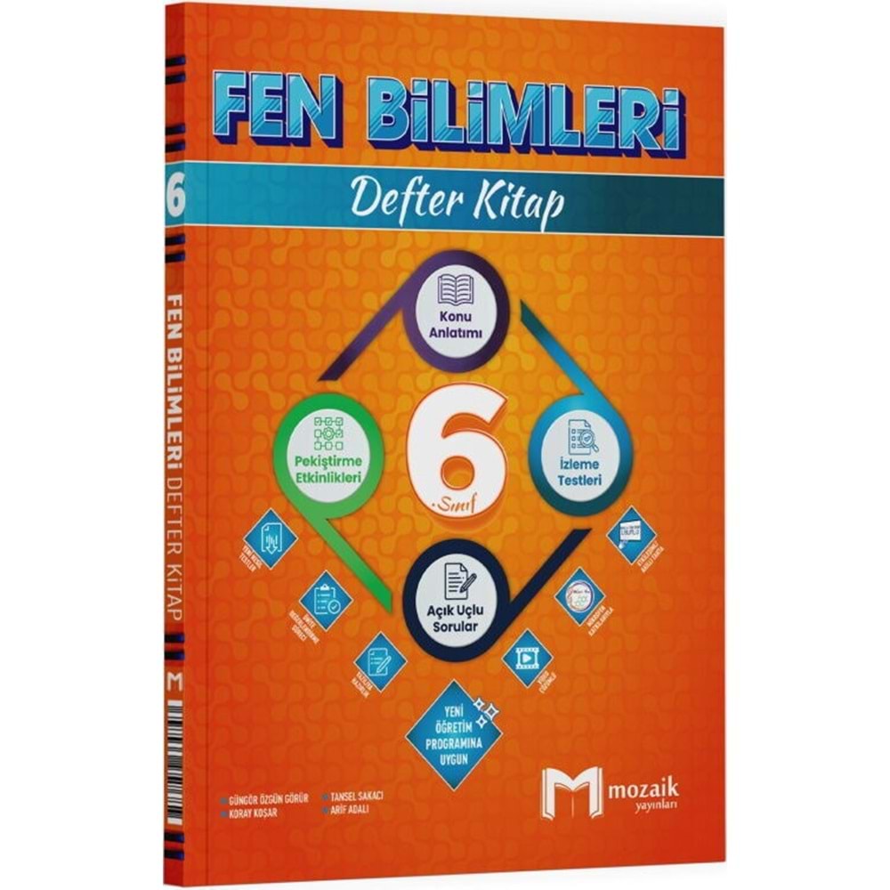 Mozaik Yayınları 6. Sınıf Fen Bilimleri Defter Kitap