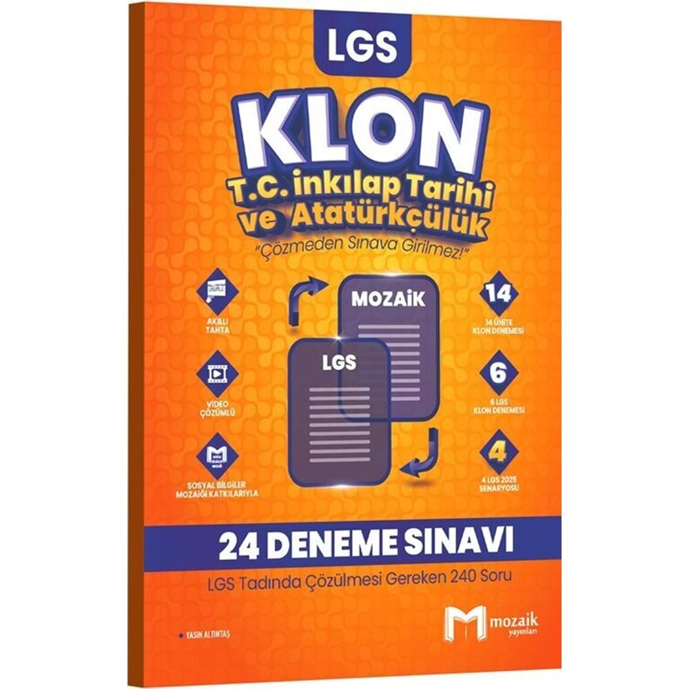 Mozaik KLON 8. Sınıf İnkılap Tarihi 13 Deneme