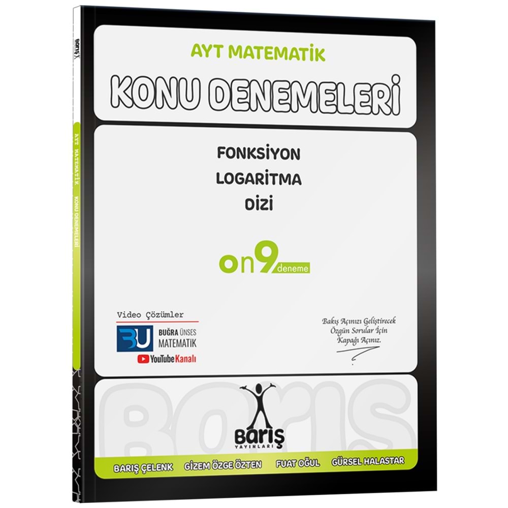 Barış Yayınları AYT Matematik Fonksiyon Logaritma Dizi Konu Denemeleri