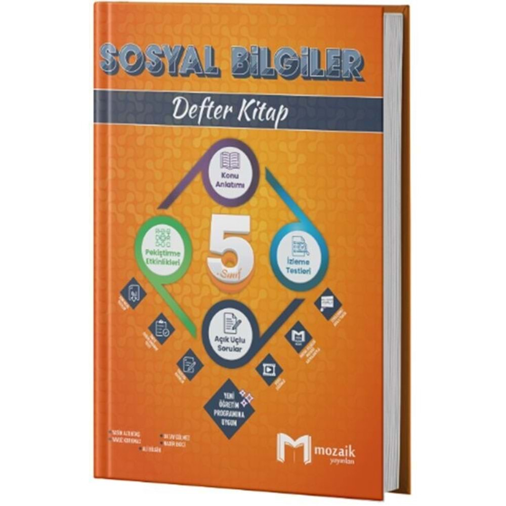 Mozaik Yayınları 5. Sınıf Sosyal Bilgiler Defter Kitap