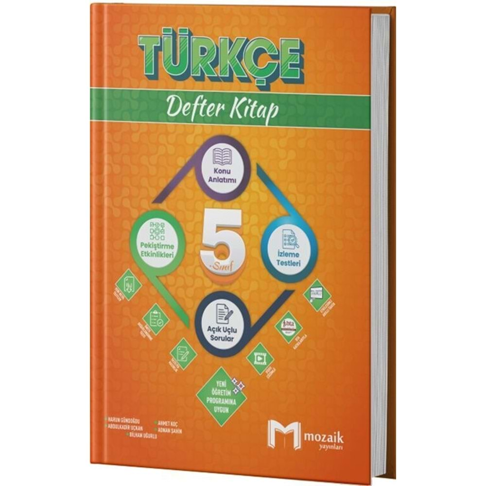 Mozaik Yayınları 5. Sınıf Türkçe Defter Kitap