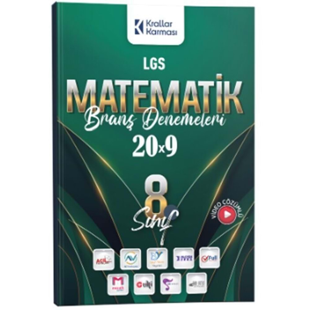 Krallar Karması 8. Sınıf LGS Matematik 20 x 9 Branş Denemeleri