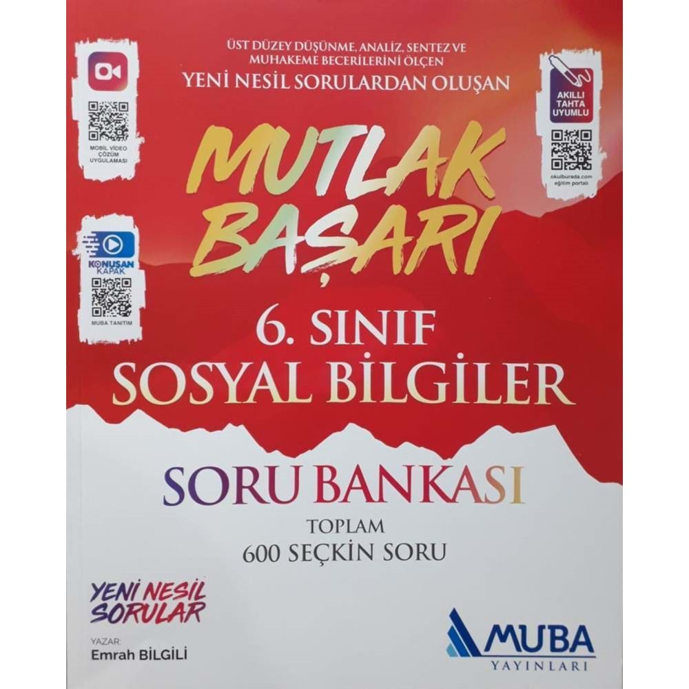 1823 Mutlak Başarı 6. Sınıf Sosyal Bilgiler Soru Bankası