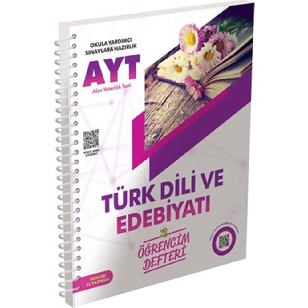 3016 AYT Türk Dili ve Edebiyatı Öğrencim Defteri