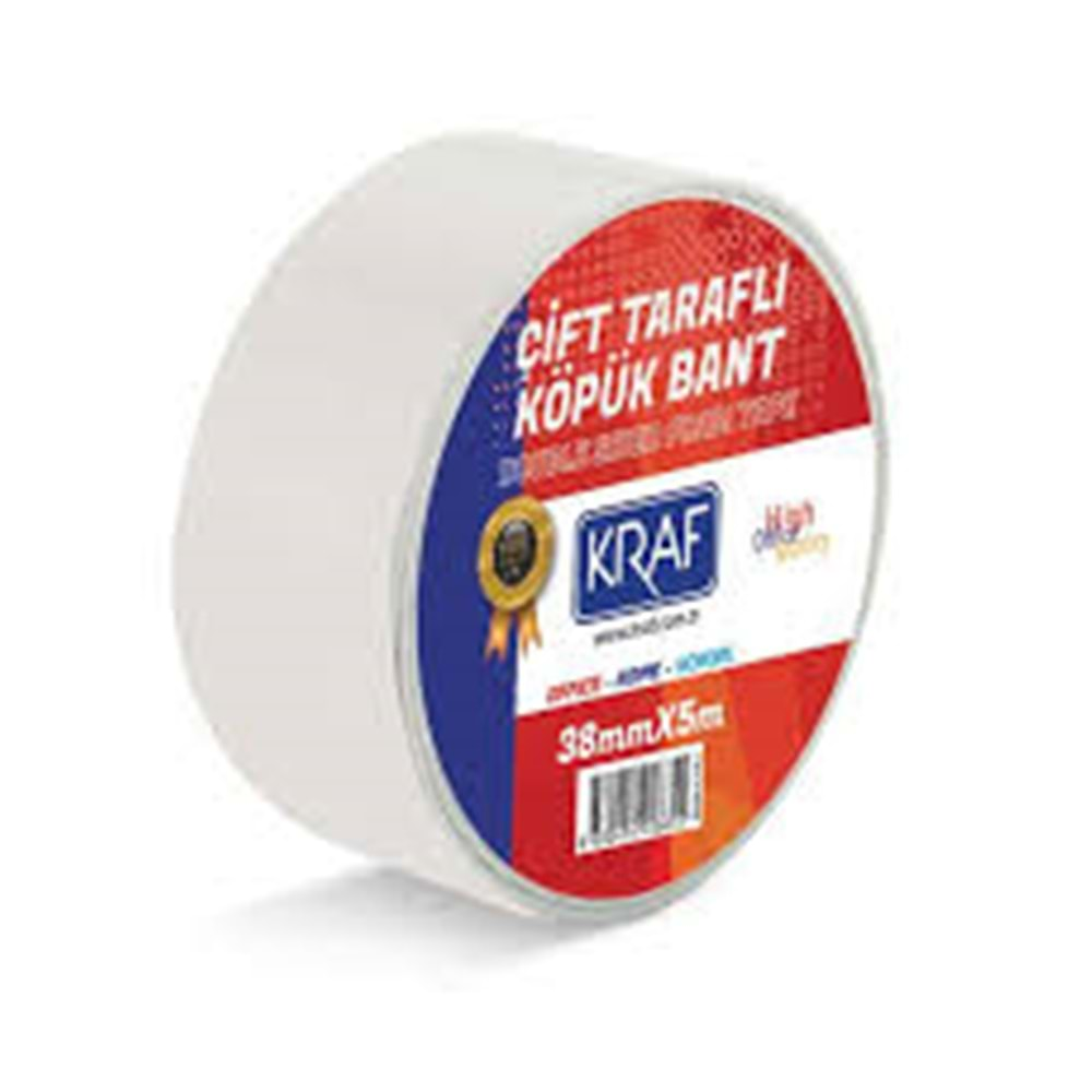 Kraf Çift Tarflı Köpük Bant 38mmX5m