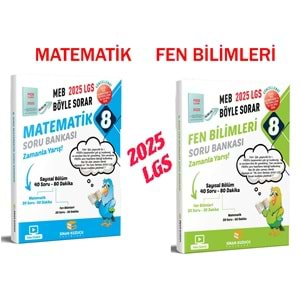 Sinan Kuzucu 2025 LGS 8. Sınıf Fen Bilimleri Matematik 2 li Soru Bankası Seti