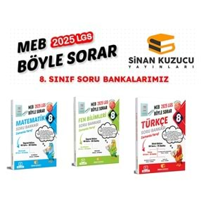 Sinan Kuzucu 2025 LGS 8. Sınıf Türkçe Matematik Fen Soru Bankası Seti (3 Kitap)