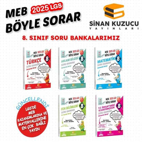 Sinan Kuzucu 2025 LGS 8. Sınıf Soru Bankası Seti (5 Kitap)