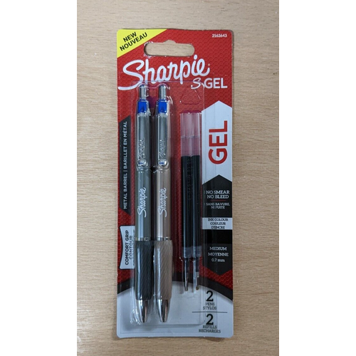 Sharpie S-Gel | Metal Gel Pens | Medium Point (0.7mm) | Steel Grey & Rose Gold | Black Ink | 2 Pens & 2 Gel Pen Refills