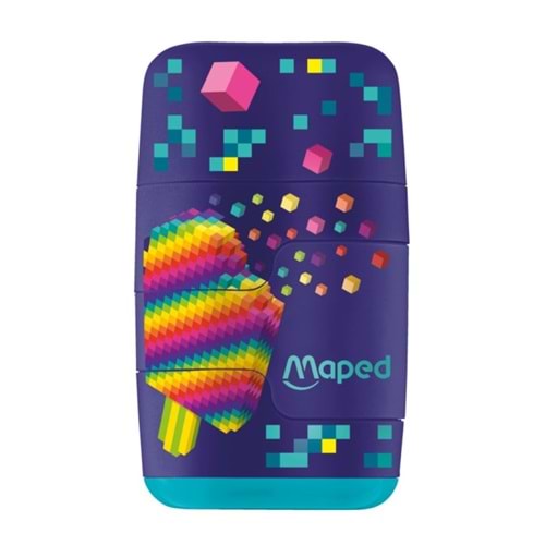 Maped Connect Pıxel Party Çift Delikli Silgili Kalemtraş